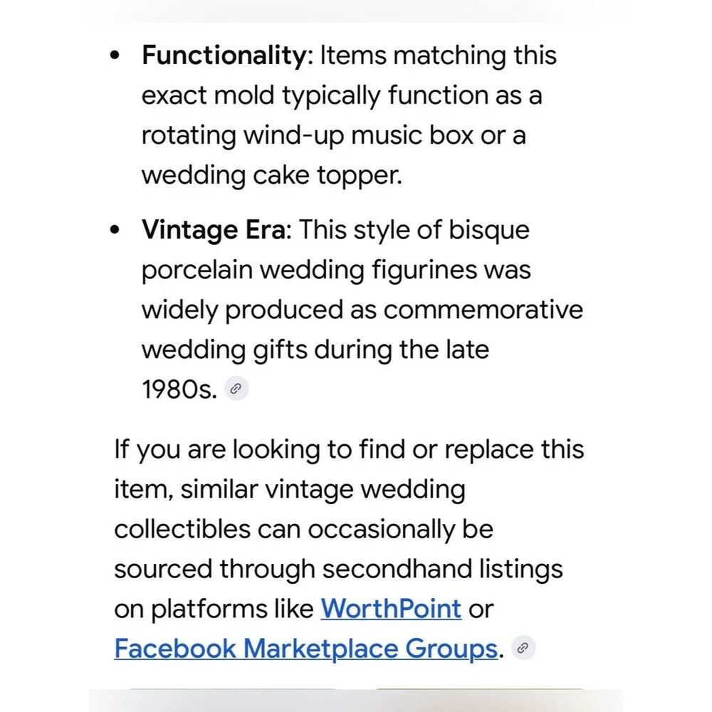 2250”6x10”Musical Classic Bridal Porcelain Decor- White Bride & Gray Groom